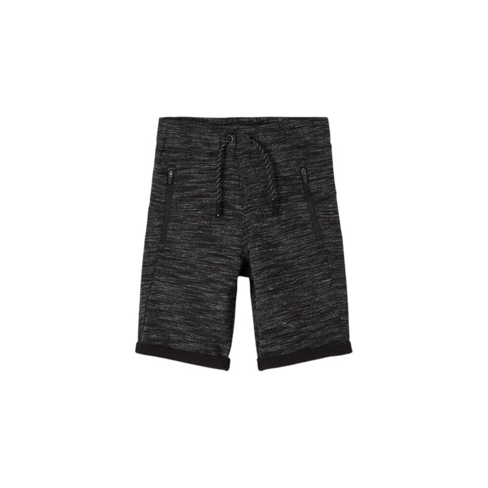 Bermuda Boys Name It Heathered Sweat Shorts / Black